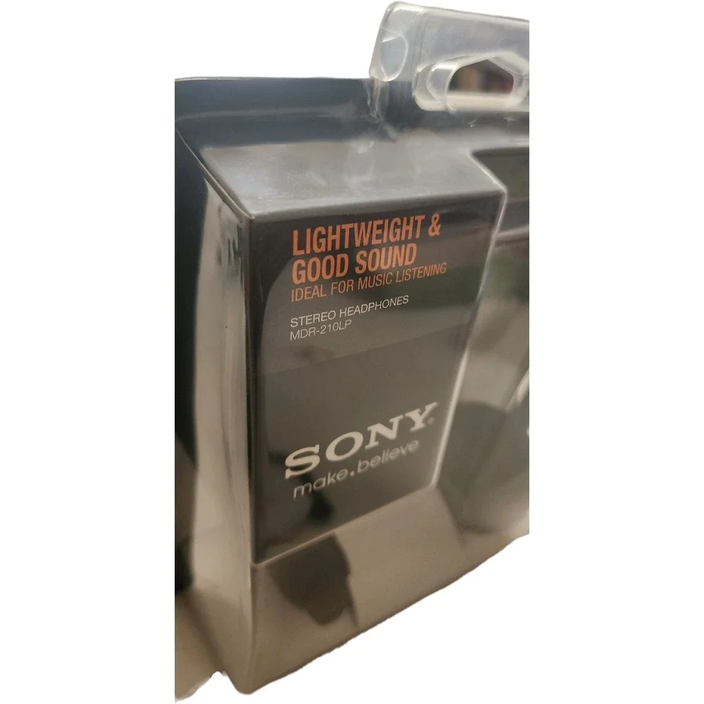 Sony MDR-210LP Stereo Headphones Lightweight Wired Black Open Air New
